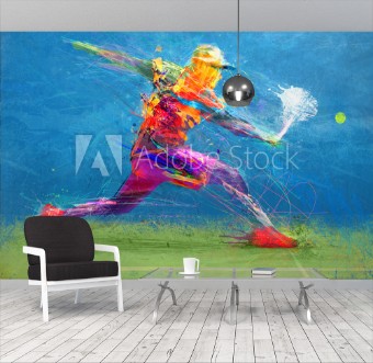 Picture of Abstract tennis player